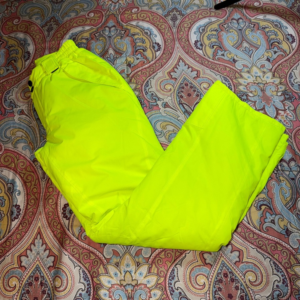 Rossignol Tyax SNC Ski Pants Neon Yellow Lime Green Snow Pants Mens Small S